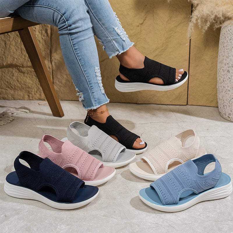 Serena - Women's Platform Sandals in Breathable Material