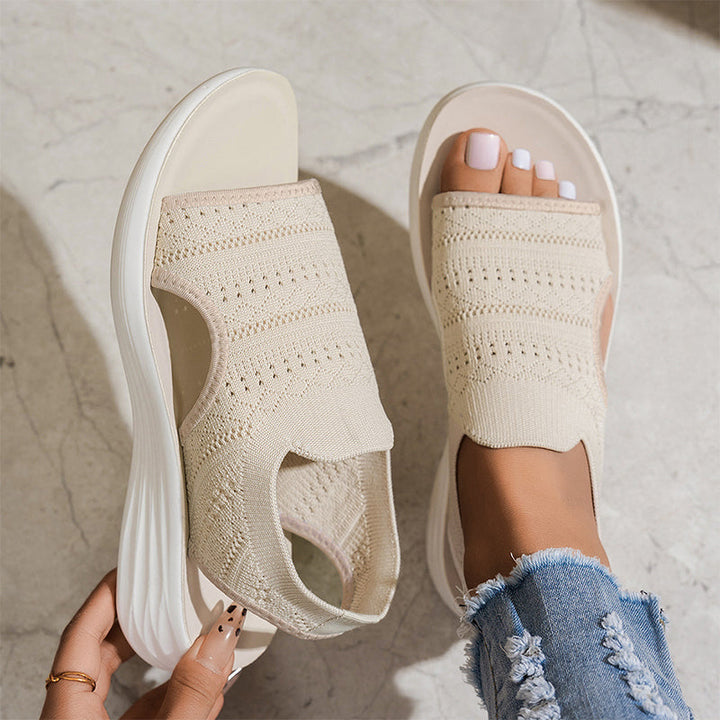 Serena - Women's Platform Sandals in Breathable Material