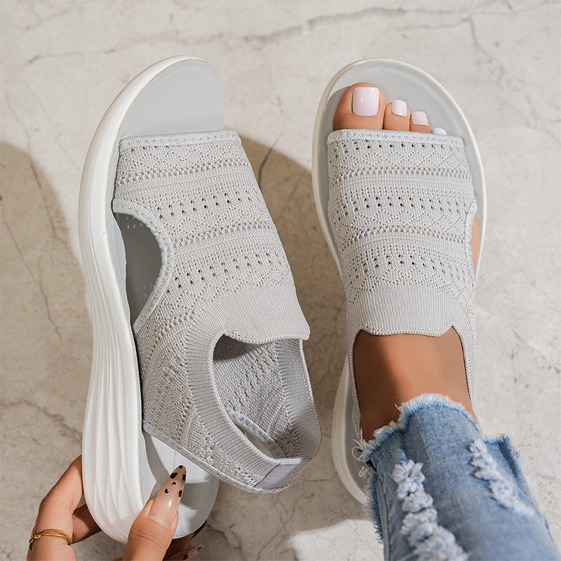 Serena - Women's Platform Sandals in Breathable Material