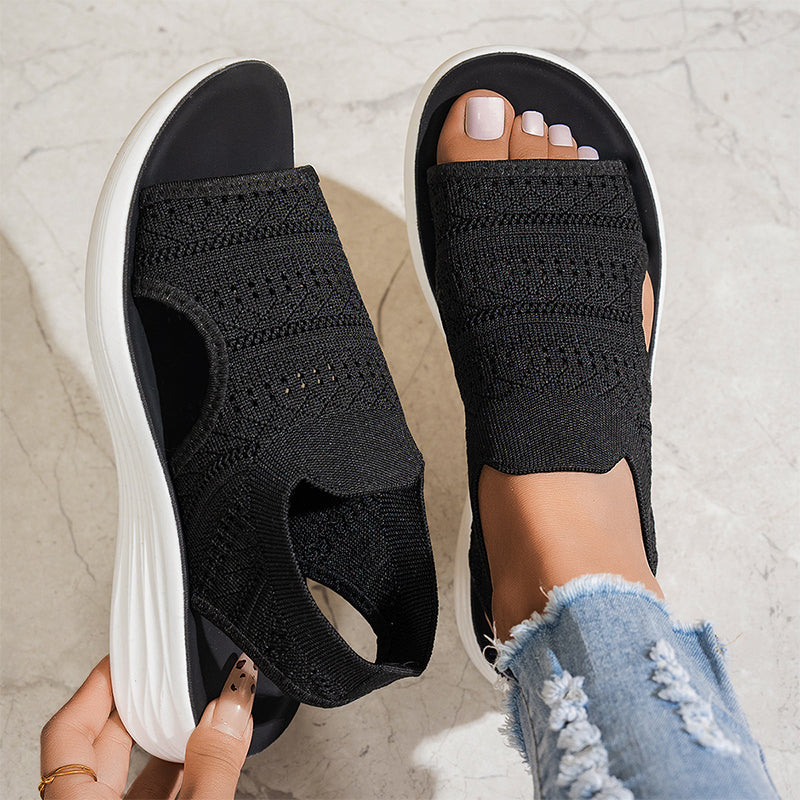 Serena - Women's Platform Sandals in Breathable Material