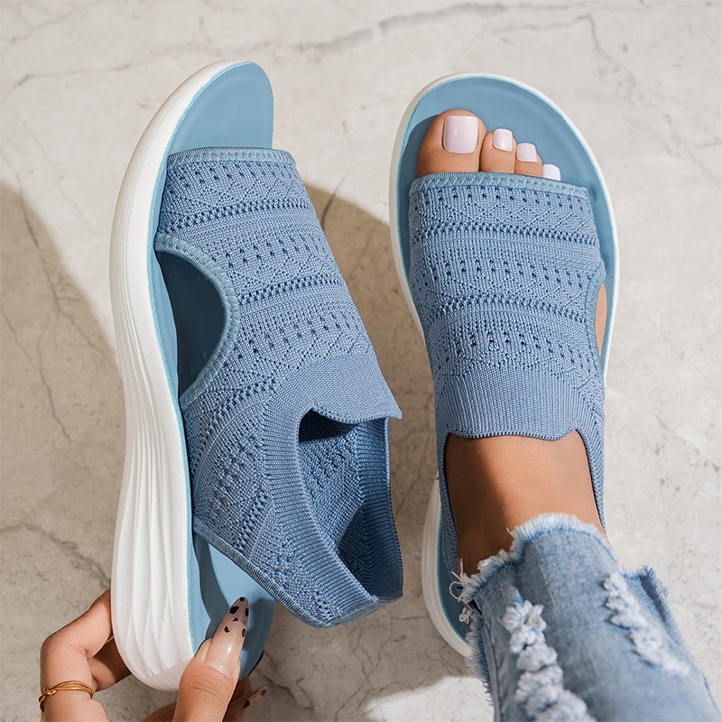 Serena - Women's Platform Sandals in Breathable Material