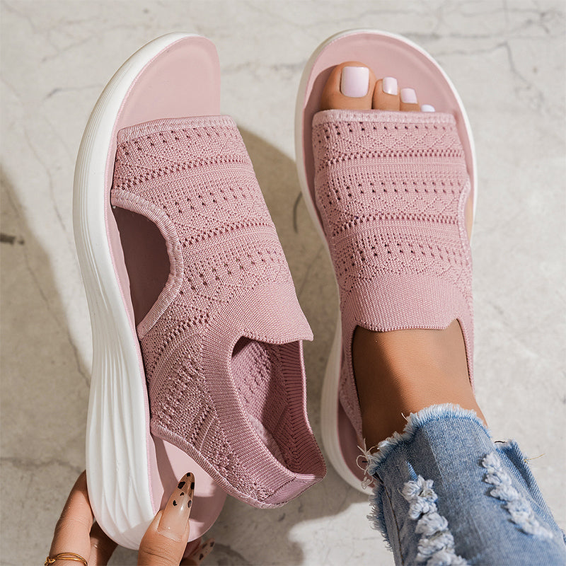 Serena - Women's Platform Sandals in Breathable Material