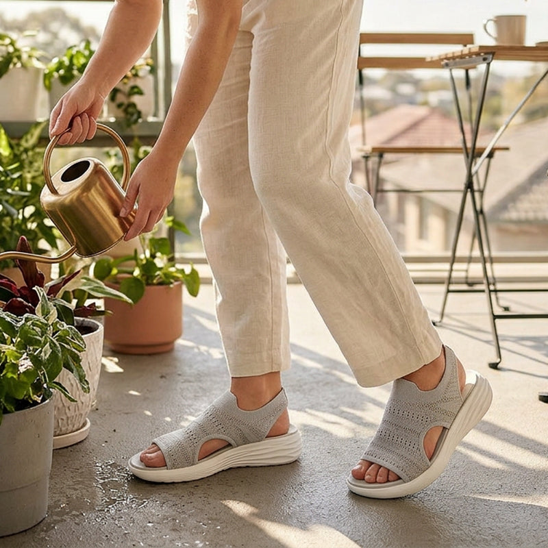 Serena - Women's Platform Sandals in Breathable Material