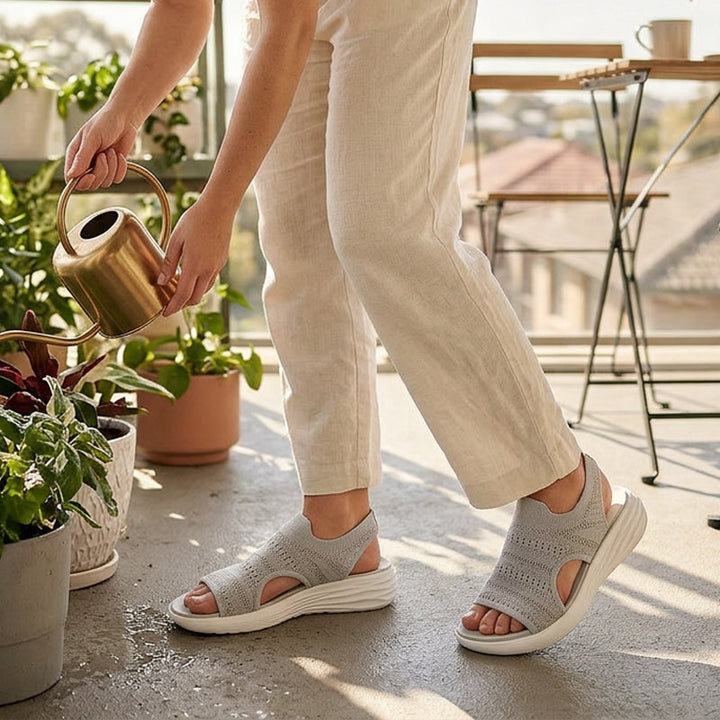 Serena - Women's Platform Sandals in Breathable Material