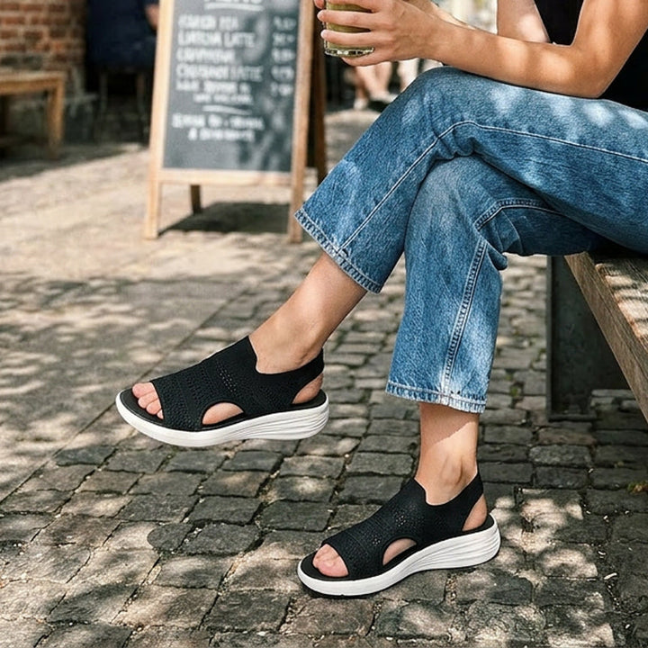Serena - Women's Platform Sandals in Breathable Material