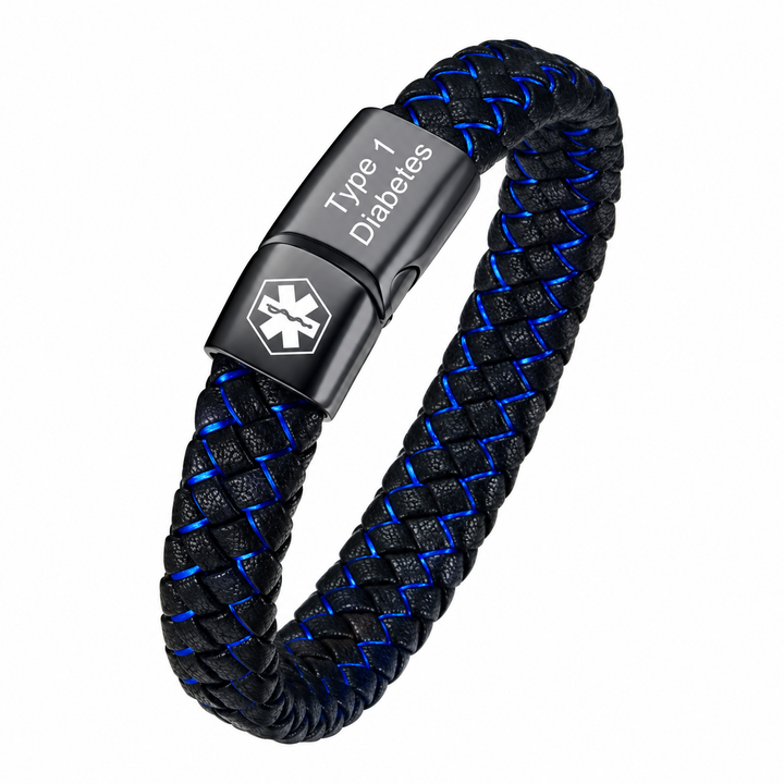 Men’s Diabetes Medical Alert Bracelet
