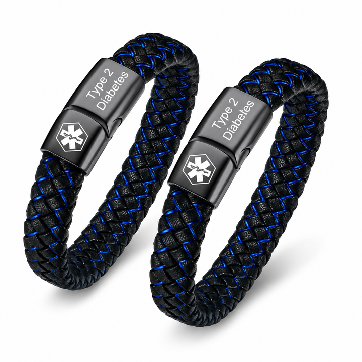 Men’s Diabetes Medical Alert Bracelet